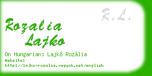 rozalia lajko business card
